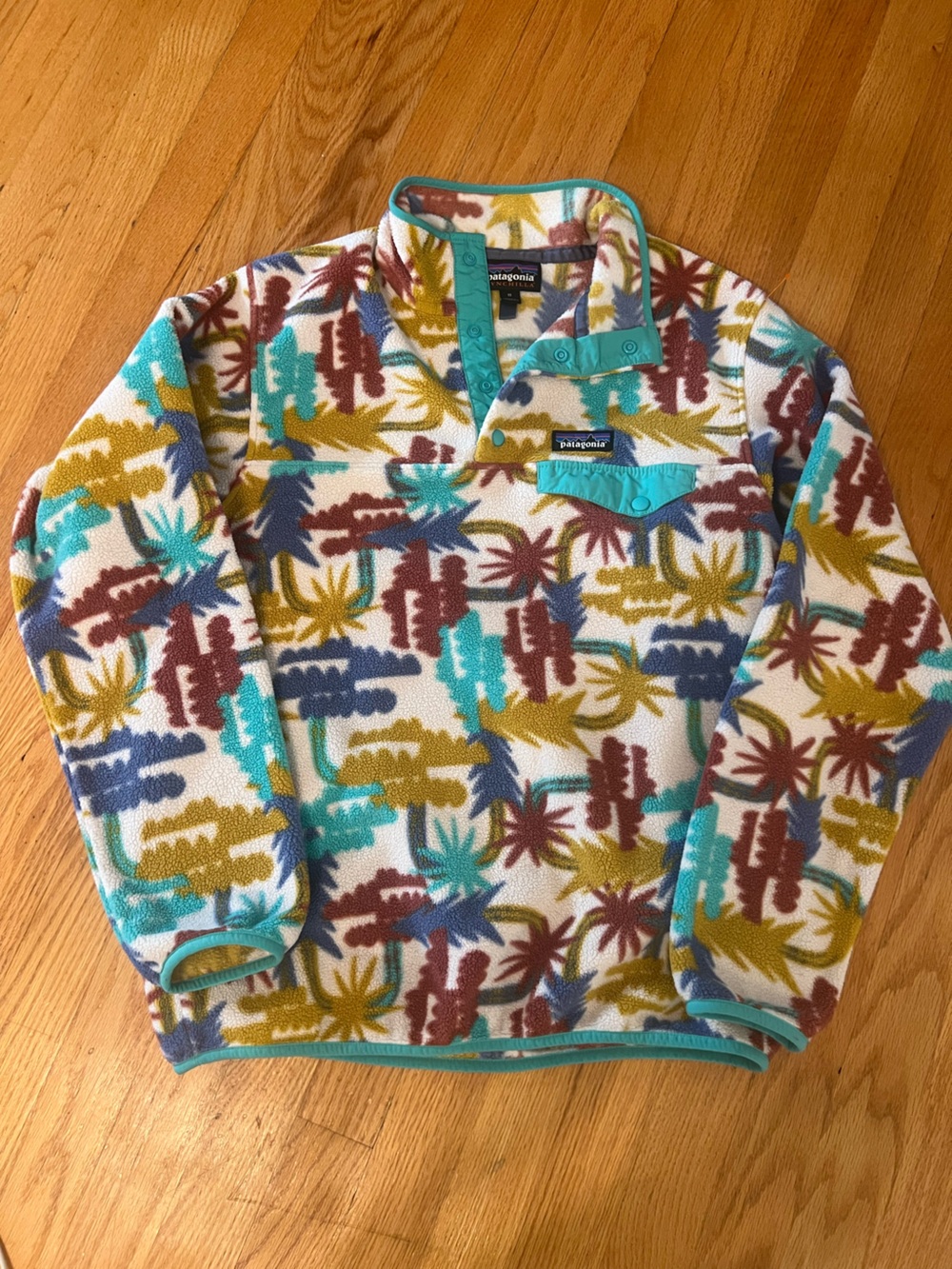 Patagonia Women's Synchilla Snap-T Fleece Tree Connection Big / Fresh Teal"
